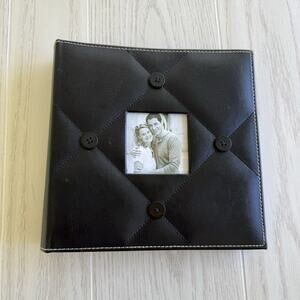 Best Occasions 200 Photo Album – Black Stitched Leatherette – 4"x6" – 50 Pages